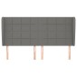 vidaXL Κεφαλάρι με Πτερύγια Σκούρο Γκρι 183x23x118/128 εκ. Υφασμάτινο