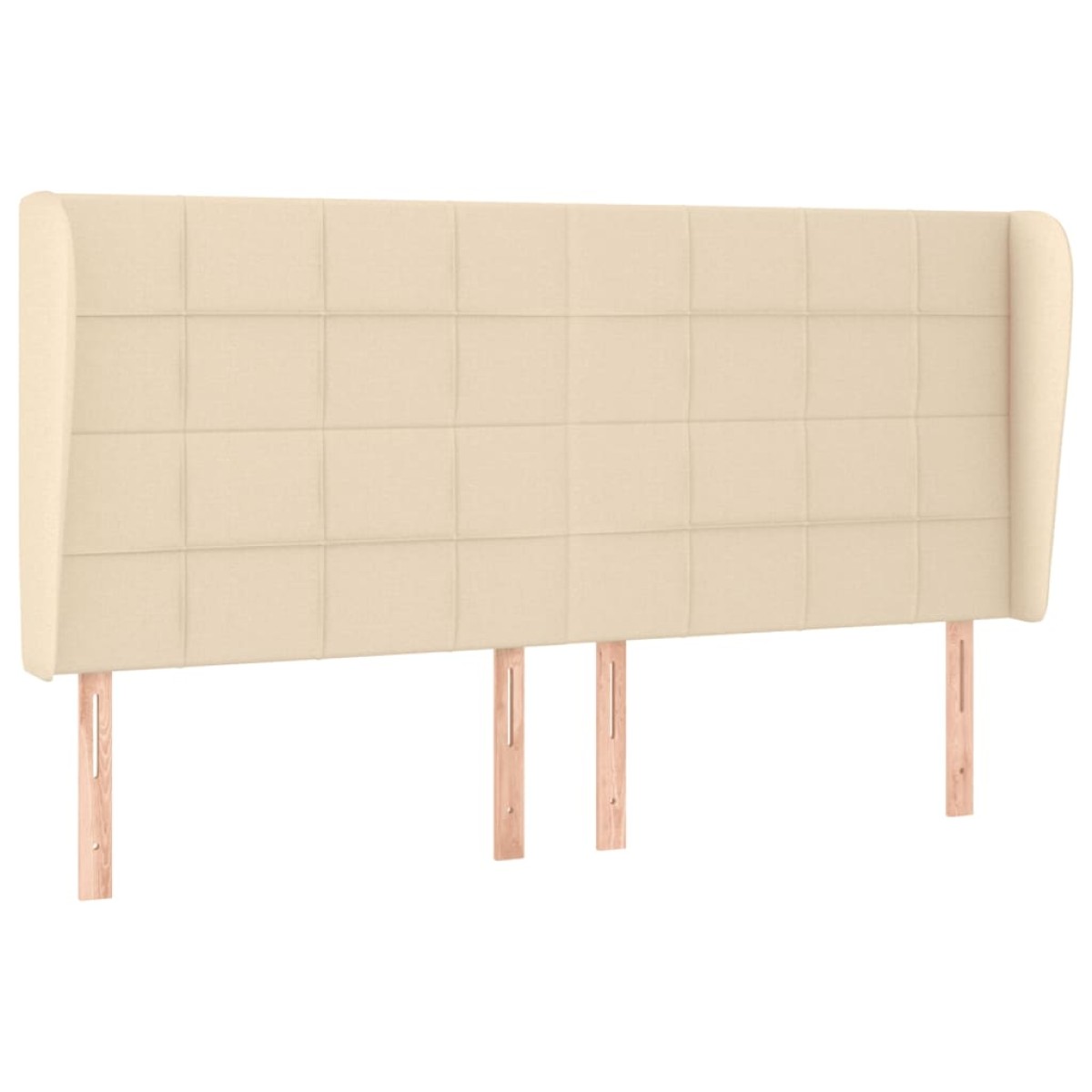 vidaXL Κεφαλάρι με Πτερύγια Κρεμ 183x23x118/128 εκ. Υφασμάτινο