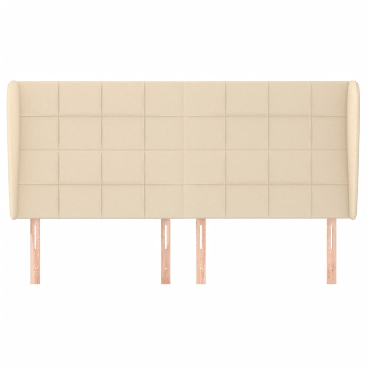 vidaXL Κεφαλάρι με Πτερύγια Κρεμ 183x23x118/128 εκ. Υφασμάτινο