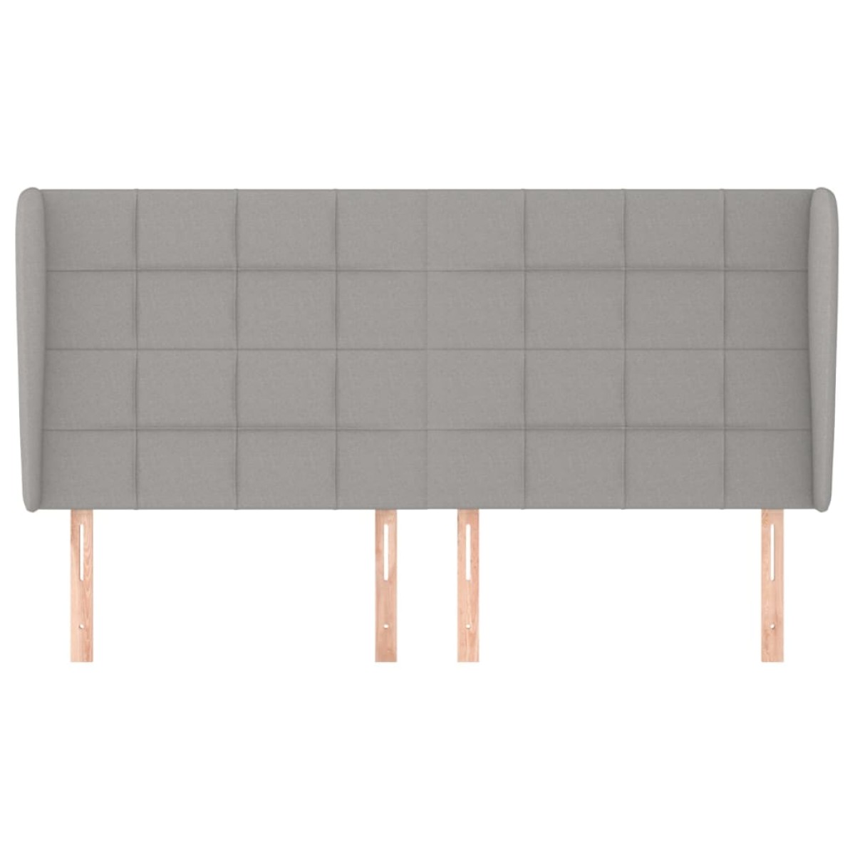 vidaXL Κεφαλάρι με Πτερύγια Ανοιχτό Γκρι 203x23x118/128 εκ. Υφασμάτινο