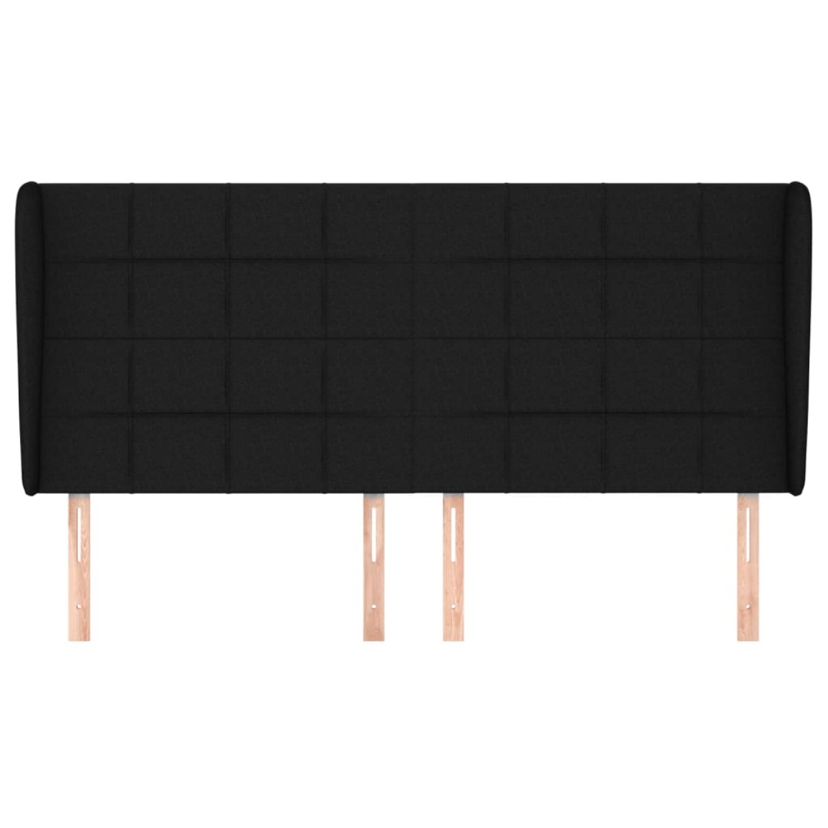 vidaXL Κεφαλάρι με Πτερύγια Μαύρο 203x23x118/128 εκ. Υφασμάτινο
