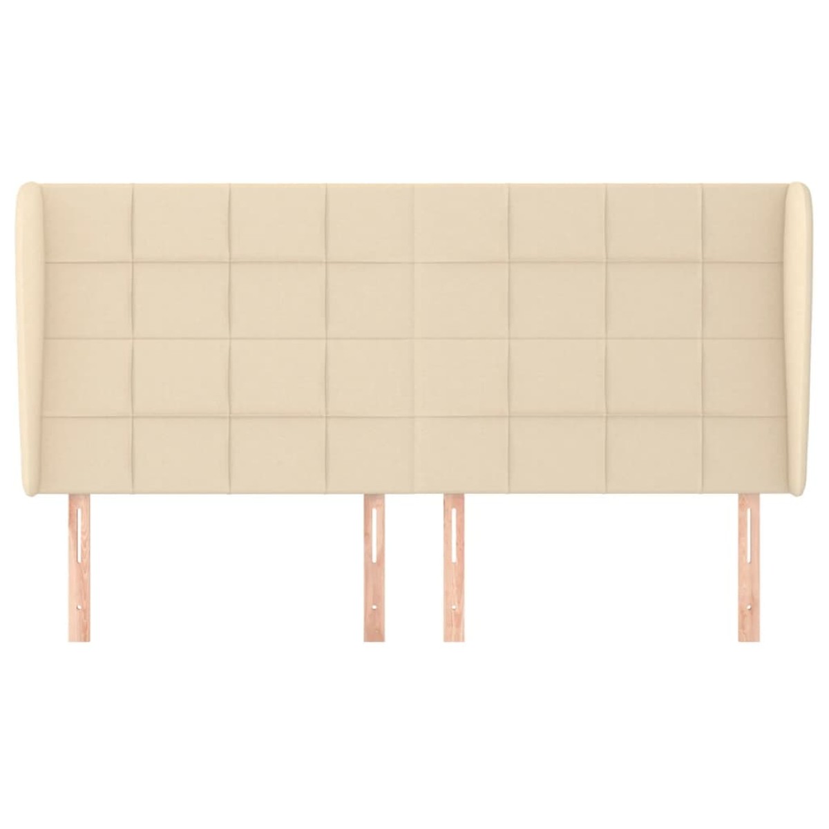 vidaXL Κεφαλάρι με Πτερύγια Κρεμ 203x23x118/128 εκ. Υφασμάτινο