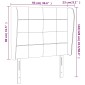vidaXL Κεφαλάρι με Πτερύγια Σκούρο Μπλε 93 x 23 x 118/128εκ.Βελούδινο