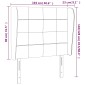 vidaXL Κεφαλάρι με Πτερύγια Σκούρο Μπλε 103x23x118/128 εκ. Βελούδινο