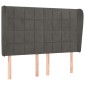 vidaXL Κεφαλάρι με Πτερύγια Σκούρο Γκρι 147x23x118/128 εκ. Βελούδινο