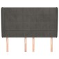 vidaXL Κεφαλάρι με Πτερύγια Σκούρο Γκρι 147x23x118/128 εκ. Βελούδινο