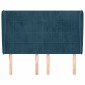 vidaXL Κεφαλάρι με Πτερύγια Σκούρο Μπλε 147x23x118/128 εκ.Βελούδινο