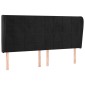 vidaXL Κεφαλάρι με Πτερύγια Μαύρο 183x23x118/128 εκ. Βελούδινο