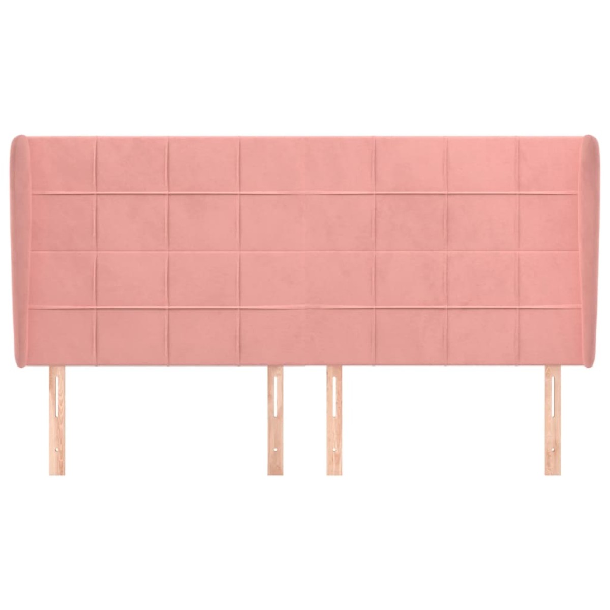 vidaXL Κεφαλάρι με Πτερύγια Ροζ 183x23x118/128 εκ. Βελούδινο