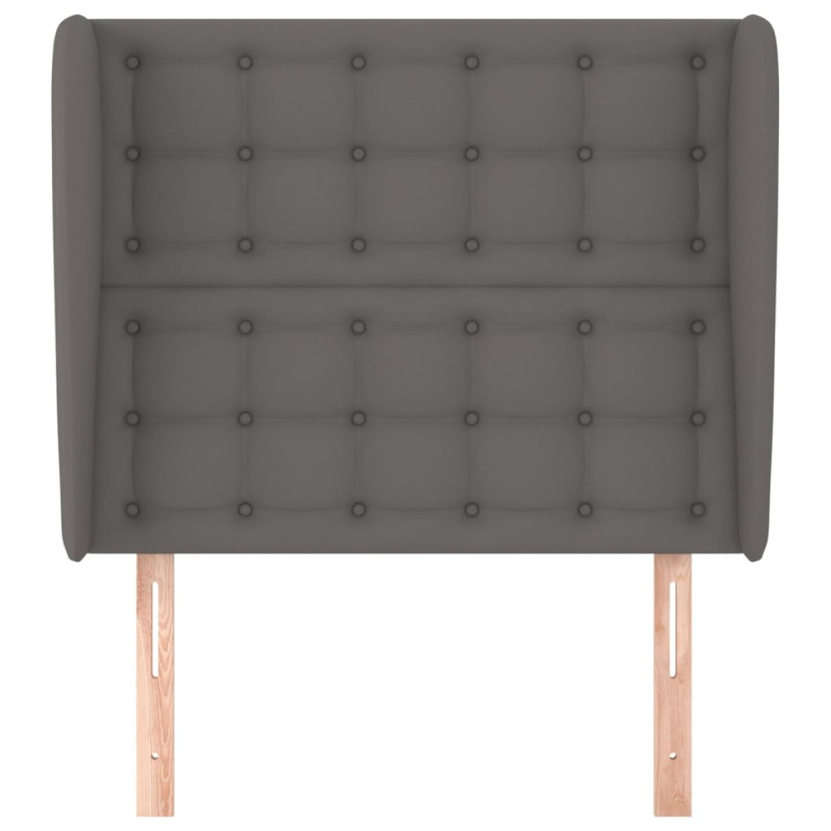 vidaXL Κεφαλάρι με Πτερύγια Γκρι 93x23x118/128 εκ. Συνθετικό Δέρμα