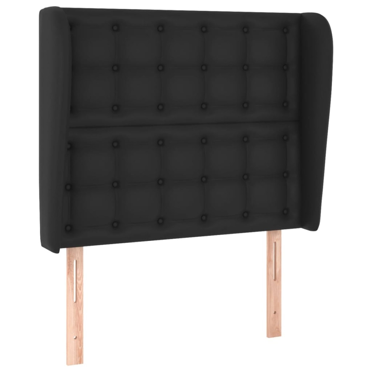 vidaXL Κεφαλάρι με Πτερύγια Μαύρο 103x23x118/128 εκ. Συνθετικό Δέρμα