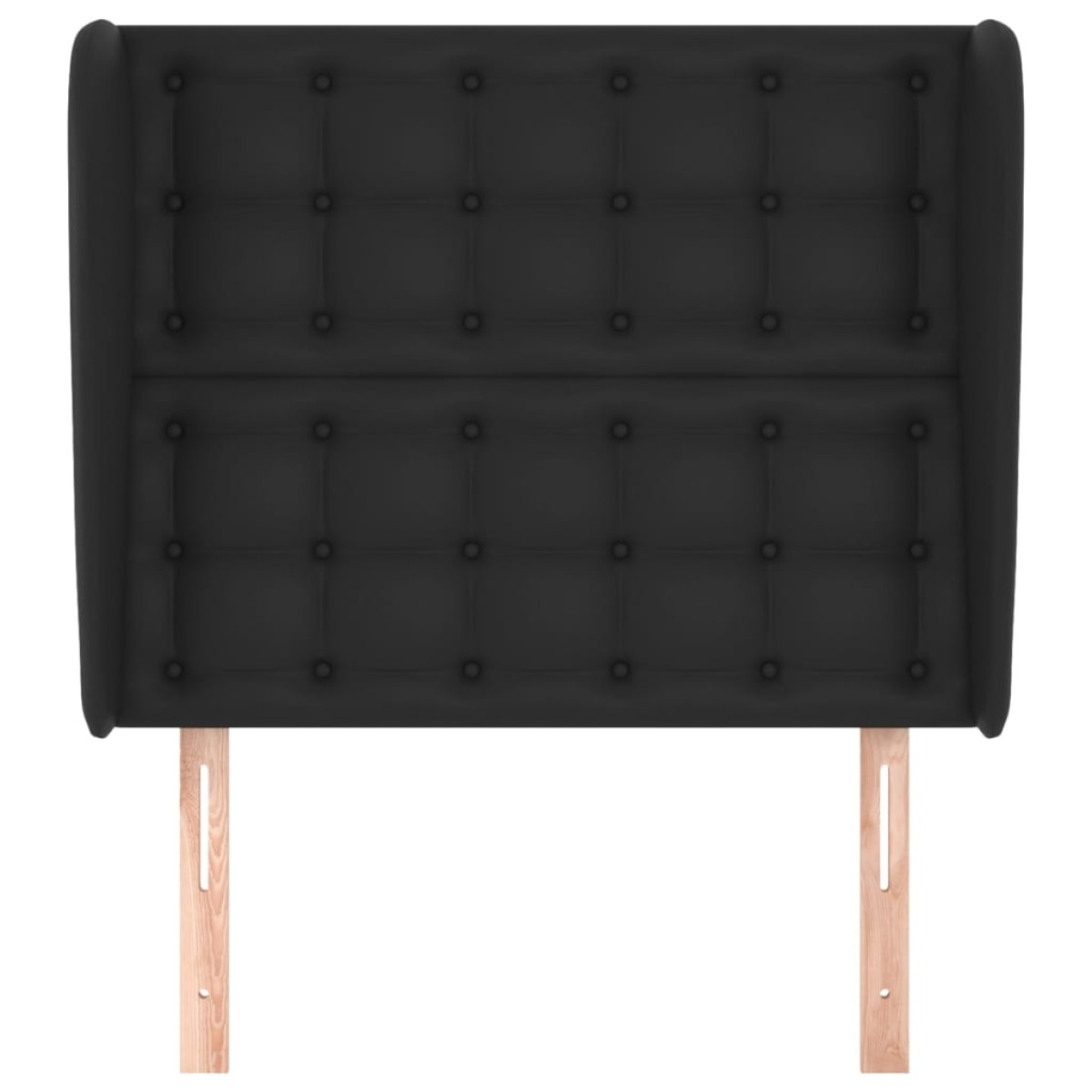 vidaXL Κεφαλάρι με Πτερύγια Μαύρο 103x23x118/128 εκ. Συνθετικό Δέρμα