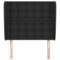 vidaXL Κεφαλάρι με Πτερύγια Μαύρο 103x23x118/128 εκ. Συνθετικό Δέρμα