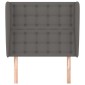 vidaXL Κεφαλάρι με Πτερύγια Γκρι 103x23x118/128 εκ. Συνθετικό Δέρμα