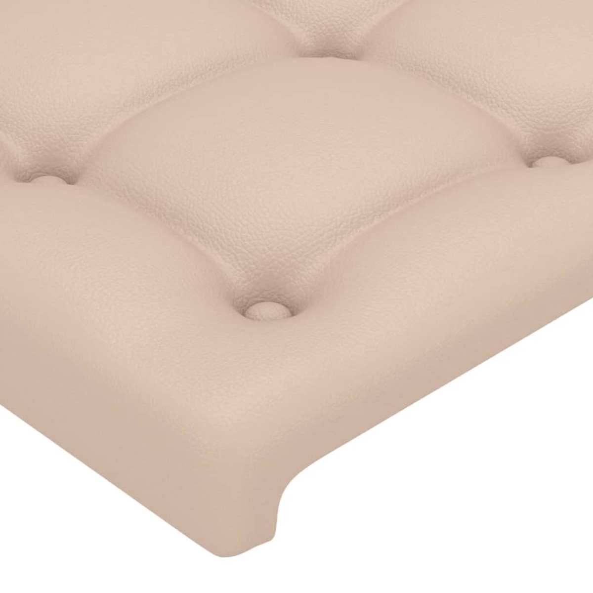 vidaXL Κεφαλάρι με Πτερύγια Καπουτσίνο 103x23x118/128 εκ. Συνθ. Δέρμα