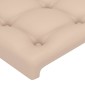 vidaXL Κεφαλάρι με Πτερύγια Καπουτσίνο 103x23x118/128 εκ. Συνθ. Δέρμα
