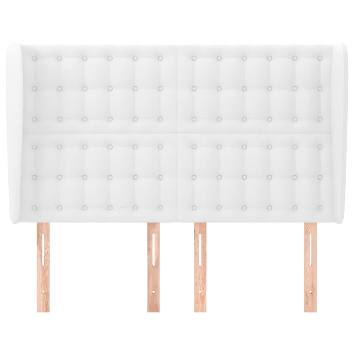 vidaXL Κεφαλάρι με Πτερύγια Λευκό 147x23x118/128 εκ. Συνθετικό Δέρμα