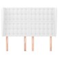 vidaXL Κεφαλάρι με Πτερύγια Λευκό 147x23x118/128 εκ. Συνθετικό Δέρμα