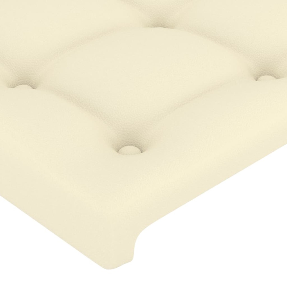 vidaXL Κεφαλάρι με Πτερύγια Κρεμ 147x23x118/128 εκ. Συνθετικό Δέρμα