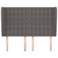 vidaXL Κεφαλάρι με Πτερύγια Γκρι 147x23x118/128 εκ. Συνθετικό Δέρμα