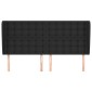 vidaXL Κεφαλάρι με Πτερύγια Μαύρο 163x23x118/128 εκ. Συνθ. Δέρμα