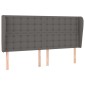 vidaXL Κεφαλάρι με Πτερύγια Γκρι 163x23x118/128 εκ.Συνθετικό Δέρμα