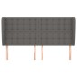 vidaXL Κεφαλάρι με Πτερύγια Γκρι 163x23x118/128 εκ.Συνθετικό Δέρμα