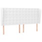 vidaXL Κεφαλάρι με Πτερύγια Λευκό 183x23x118/128 εκ. Συνθετικό Δέρμα