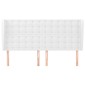 vidaXL Κεφαλάρι με Πτερύγια Λευκό 183x23x118/128 εκ. Συνθετικό Δέρμα