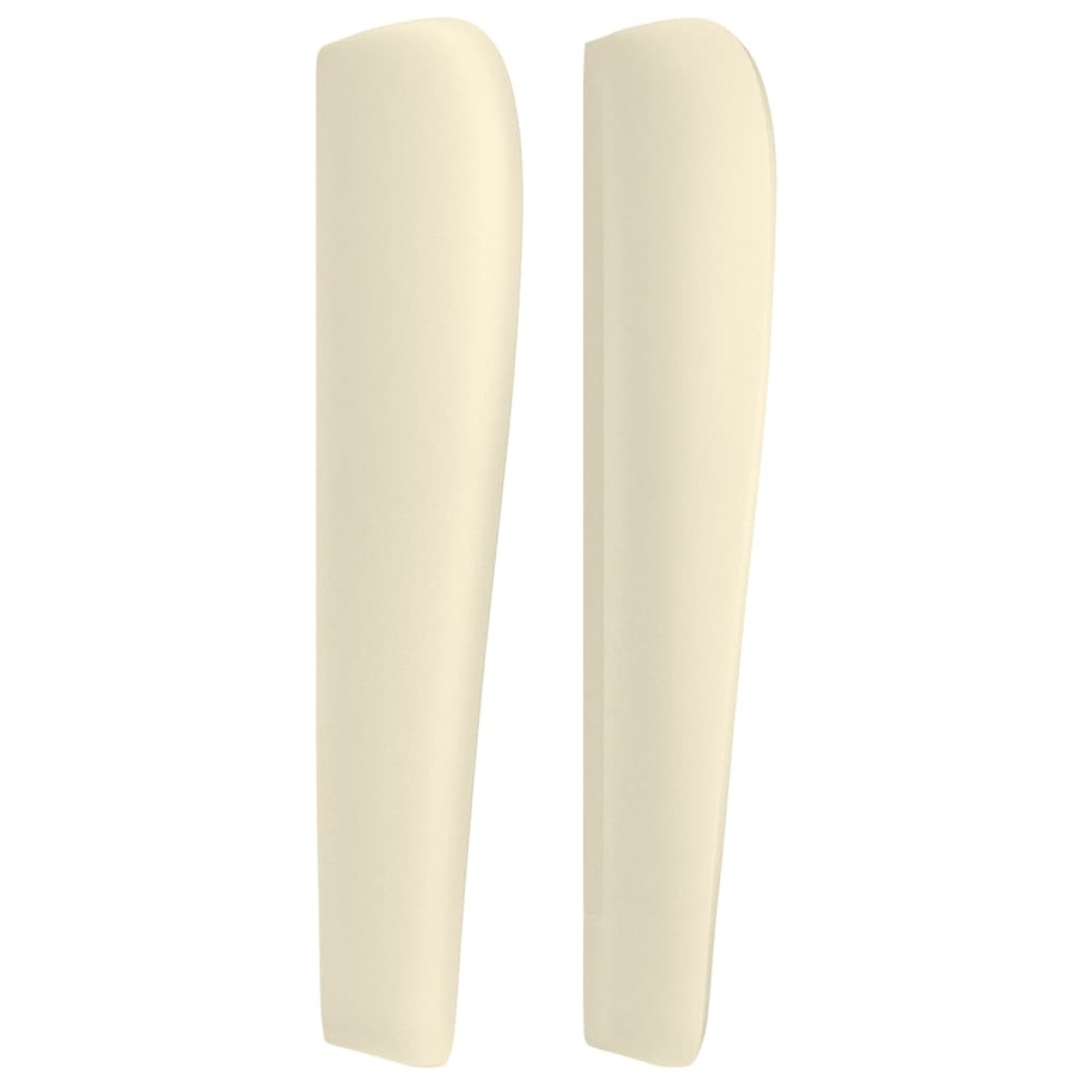 vidaXL Κεφαλάρι με Πτερύγια Κρεμ 203x23x118/128 εκ. Συνθετικό Δέρμα