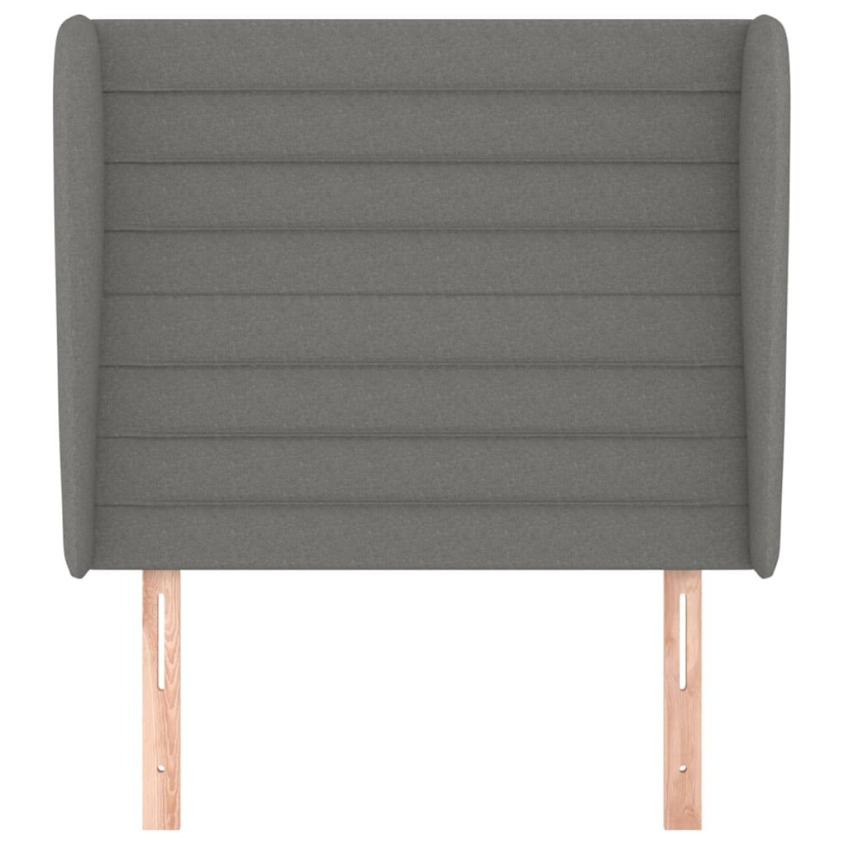 vidaXL Κεφαλάρι με Πτερύγια Σκούρο Γκρι 83x23x118/128 εκ. Υφασμάτινο