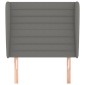 vidaXL Κεφαλάρι με Πτερύγια Σκούρο Γκρι 83x23x118/128 εκ. Υφασμάτινο