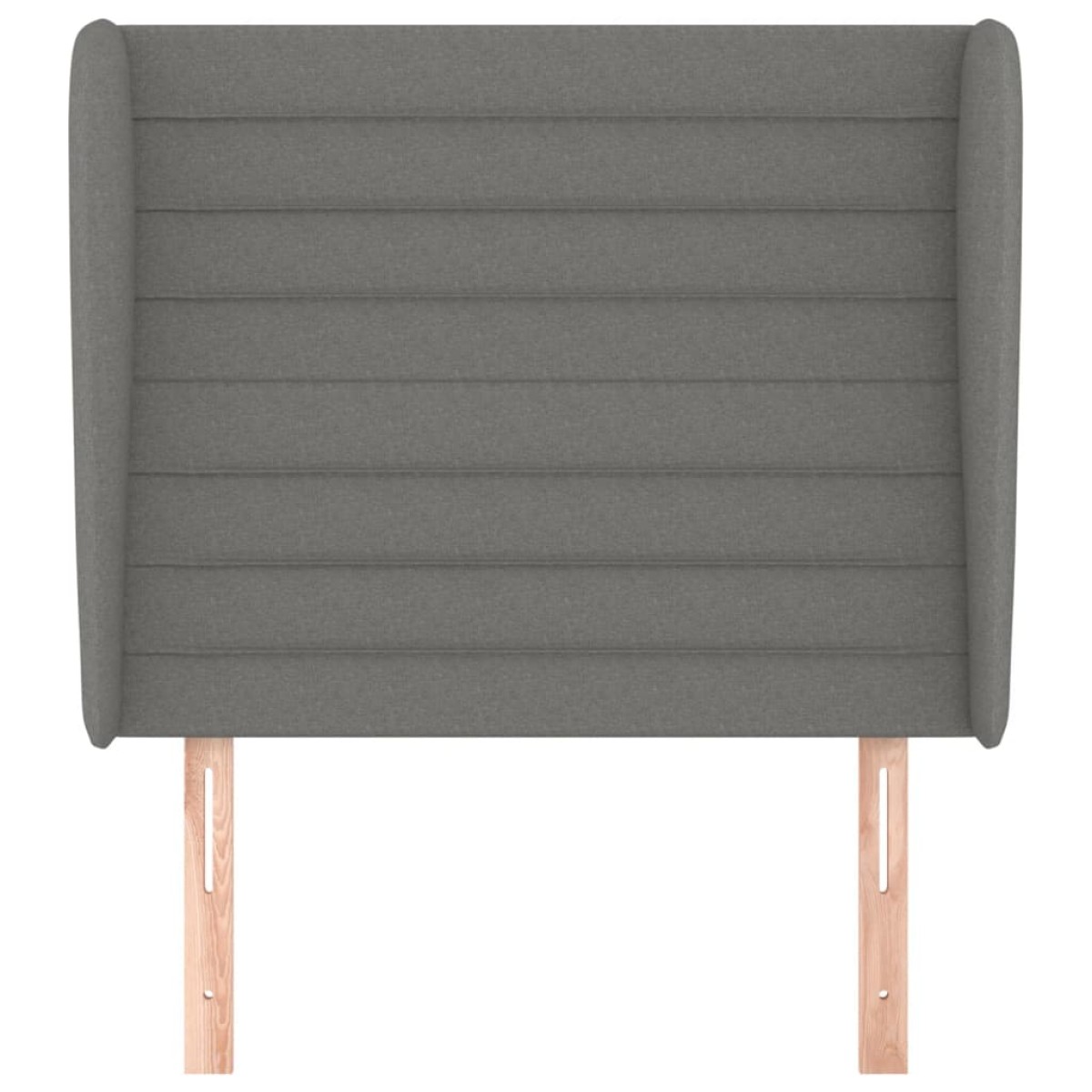 vidaXL Κεφαλάρι με Πτερύγια Σκούρο Γκρι 93 x 23 x 118/128εκ.Υφασμάτινο