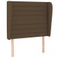 vidaXL Κεφαλάρι με Πτερύγια Σκούρο Καφέ 103x23x118/128 εκ. Υφασμάτινο