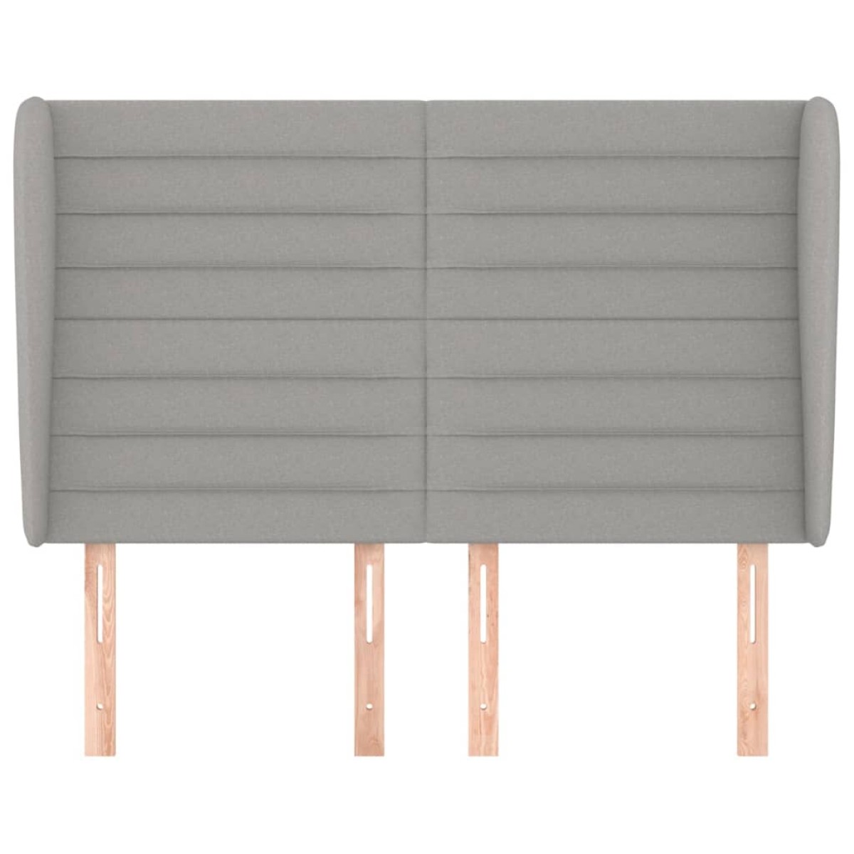 vidaXL Κεφαλάρι με Πτερύγια Ανοιχτό Γκρι 147x23x118/128 εκ. Υφασμάτινο