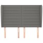 vidaXL Κεφαλάρι με Πτερύγια Σκούρο Γκρι 147x23x118/128 εκ. Υφασμάτινο