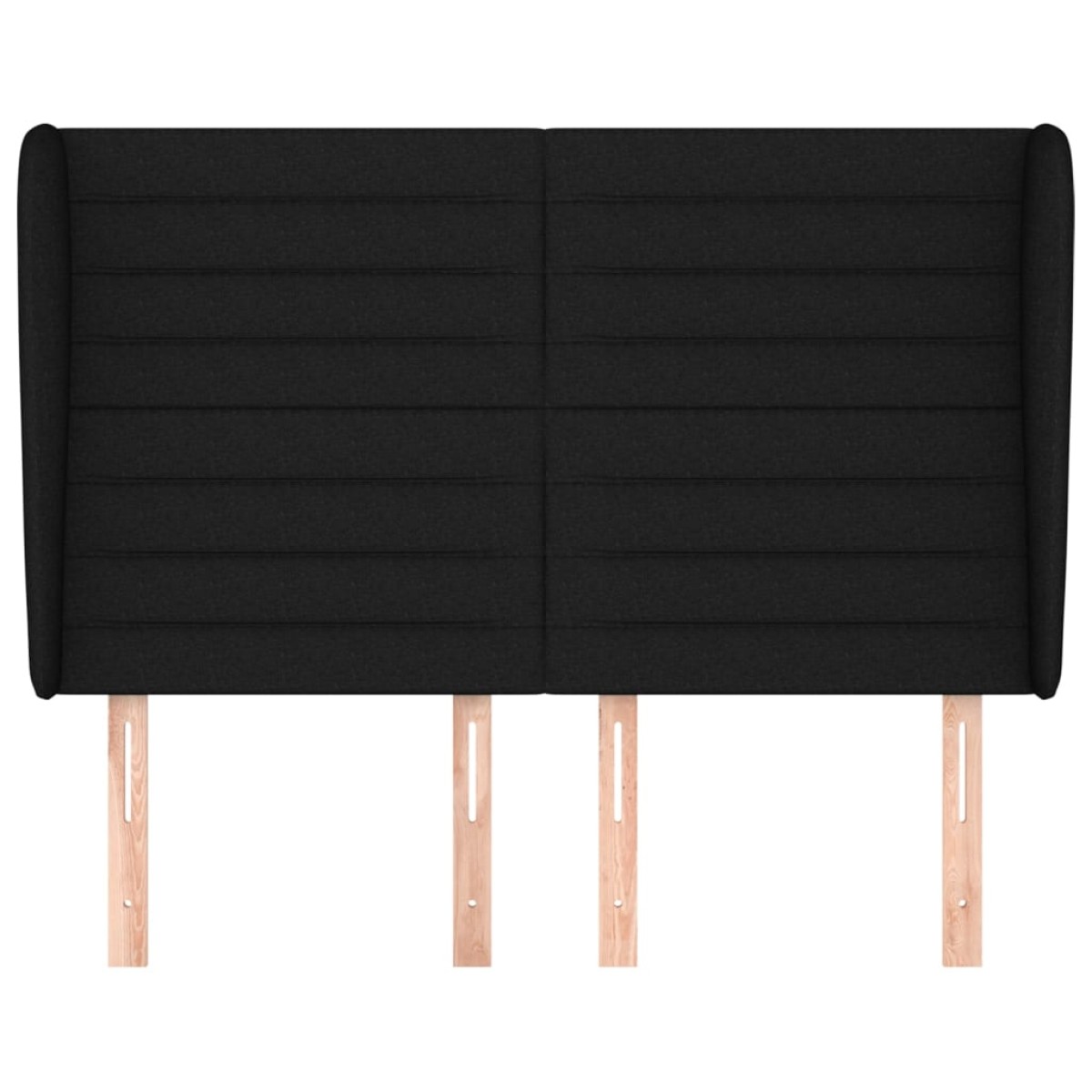 vidaXL Κεφαλάρι με Πτερύγια Μαύρο 147x23x118/128 εκ. Υφασμάτινο