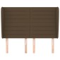 vidaXL Κεφαλάρι με Πτερύγια Σκούρο Καφέ 147x23x118/128 εκ.Υφασμάτινο