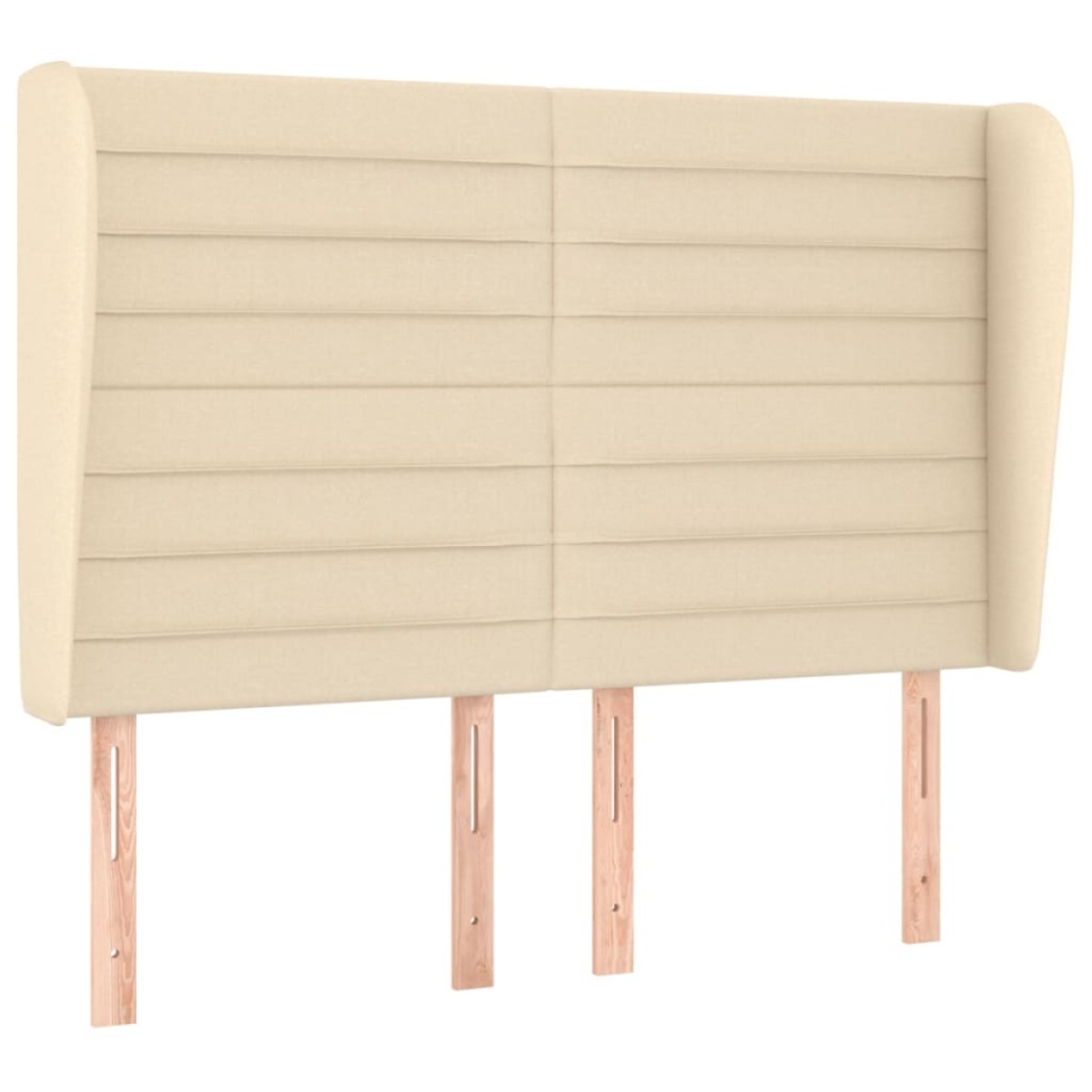 vidaXL Κεφαλάρι με Πτερύγια Κρεμ 147x23x118/128 εκ. Υφασμάτινο