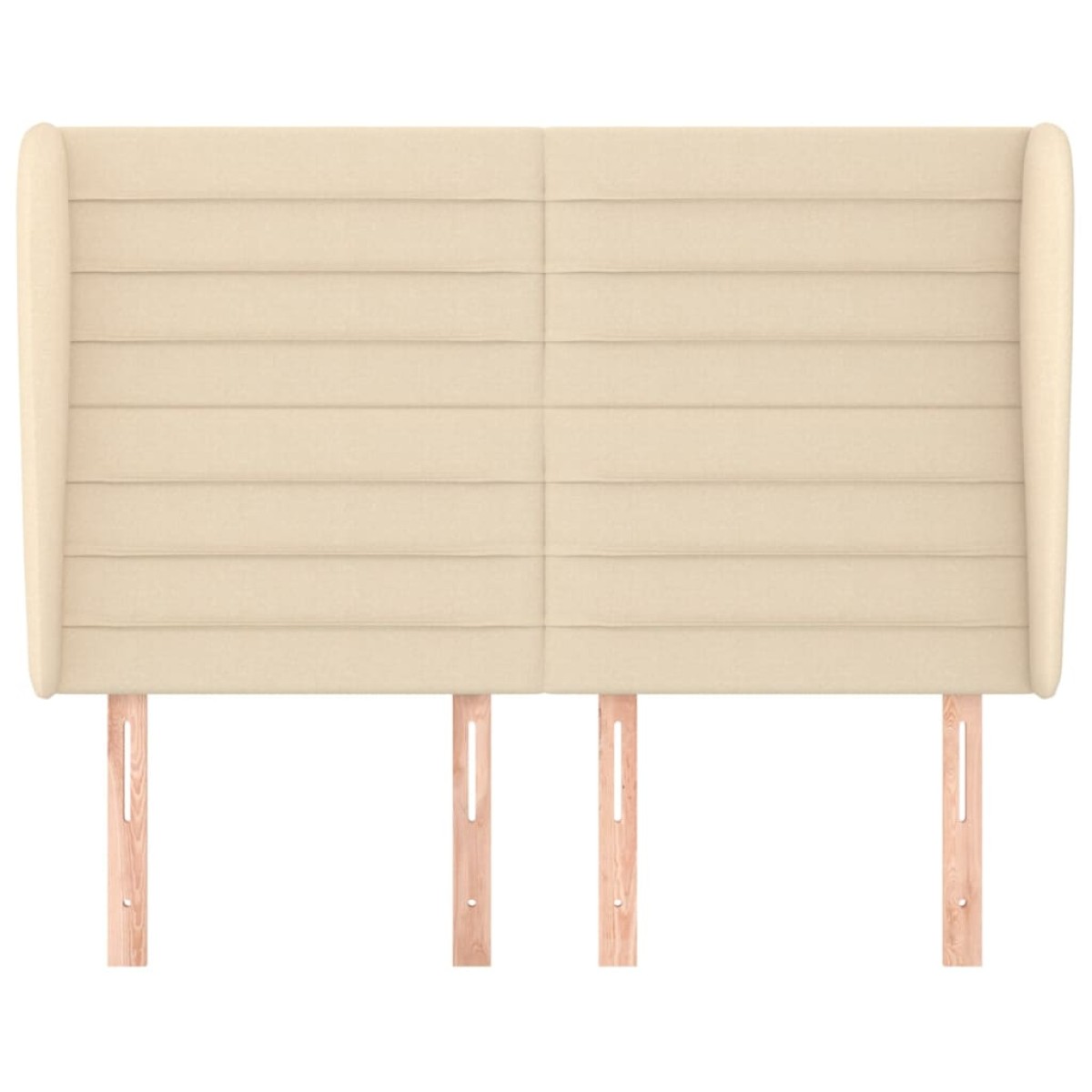 vidaXL Κεφαλάρι με Πτερύγια Κρεμ 147x23x118/128 εκ. Υφασμάτινο