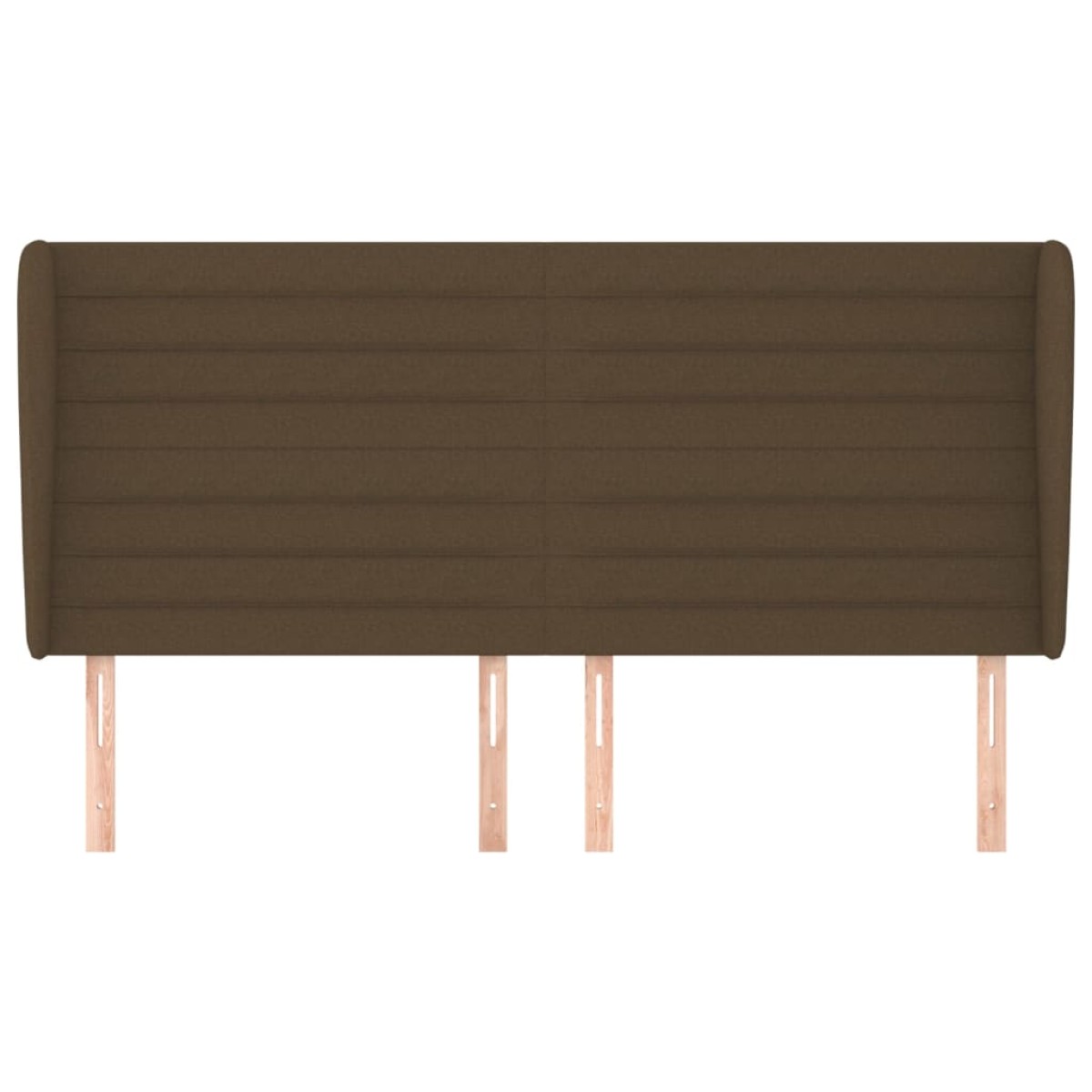 vidaXL Κεφαλάρι με Πτερύγια Σκούρο Καφέ 203x23x118/128 εκ. Υφασμάτινο