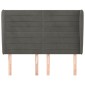 vidaXL Κεφαλάρι με Πτερύγια Σκούρο Γκρι 147x23x118/128 εκ. Βελούδινο
