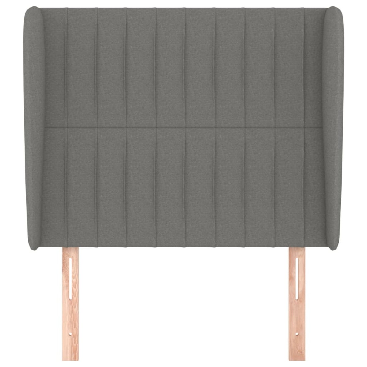 vidaXL Κεφαλάρι με Πτερύγια Σκούρο Γκρι 93 x 23 x 118/128εκ.Υφασμάτινο