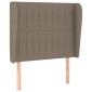 vidaXL Κεφαλάρι με Πτερύγια Taupe 93 x 23 x 118/128 εκ. Υφασμάτινο