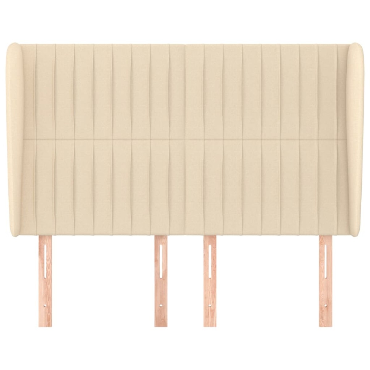 vidaXL Κεφαλάρι με Πτερύγια Κρεμ 147x23x118/128 εκ. Υφασμάτινο