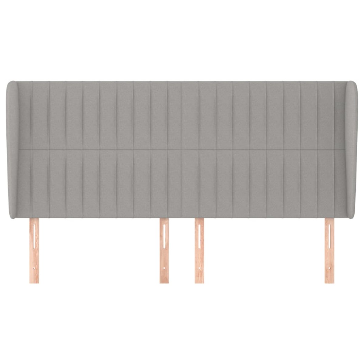 vidaXL Κεφαλάρι με Πτερύγια Ανοιχτό Γκρι 183x23x118/128 εκ. Υφασμάτινο