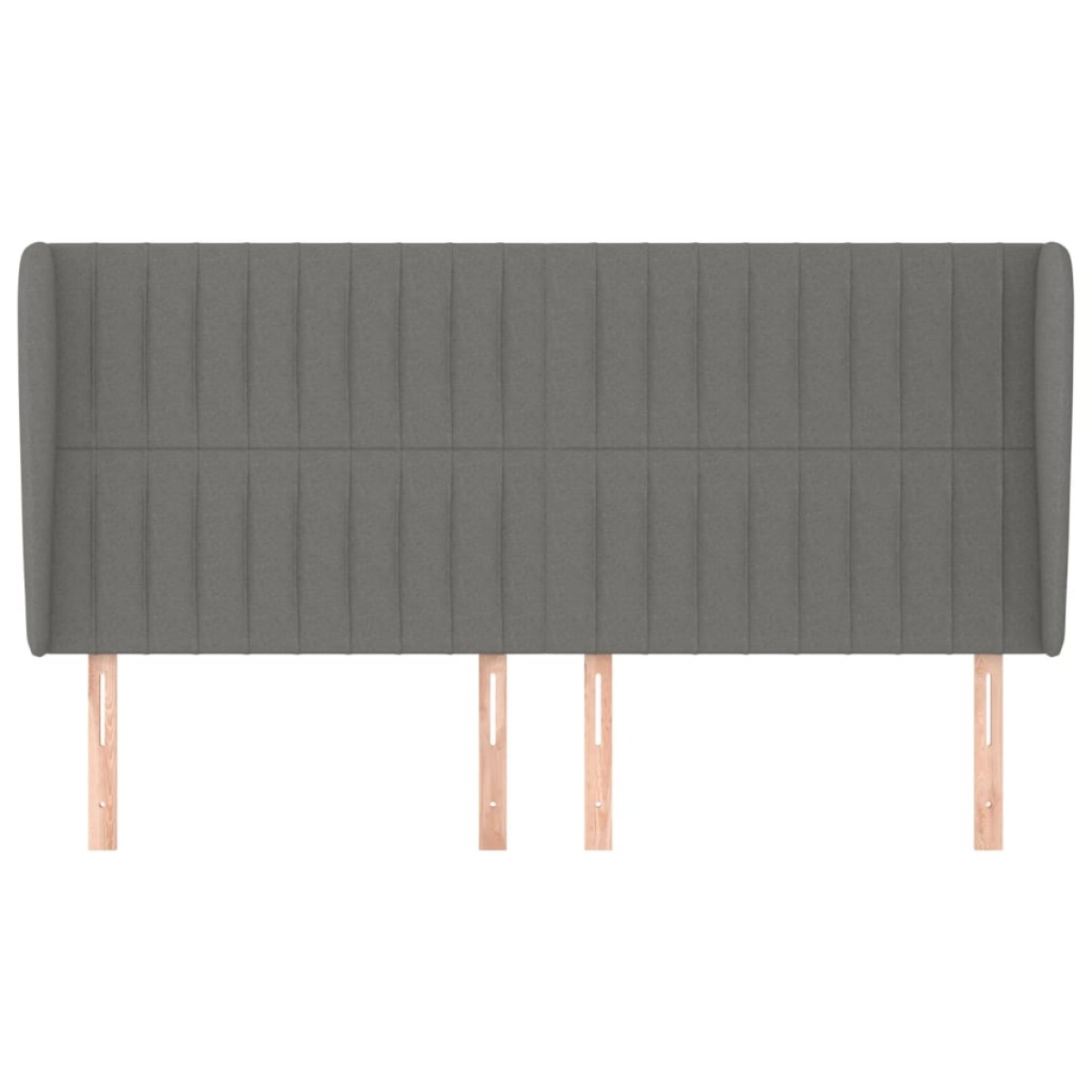 vidaXL Κεφαλάρι με Πτερύγια Σκούρο Γκρι 183x23x118/128 εκ. Υφασμάτινο