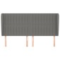 vidaXL Κεφαλάρι με Πτερύγια Σκούρο Γκρι 183x23x118/128 εκ. Υφασμάτινο
