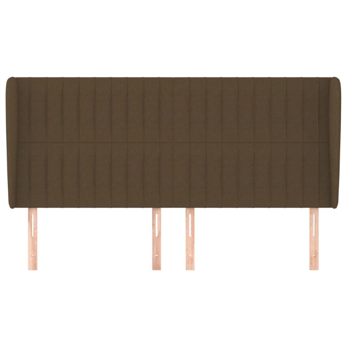 vidaXL Κεφαλάρι με Πτερύγια Σκούρο Καφέ 203x23x118/128 εκ. Υφασμάτινο