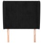 vidaXL Κεφαλάρι με Πτερύγια Μαύρο 83x23x118/128 εκ. Βελούδινο